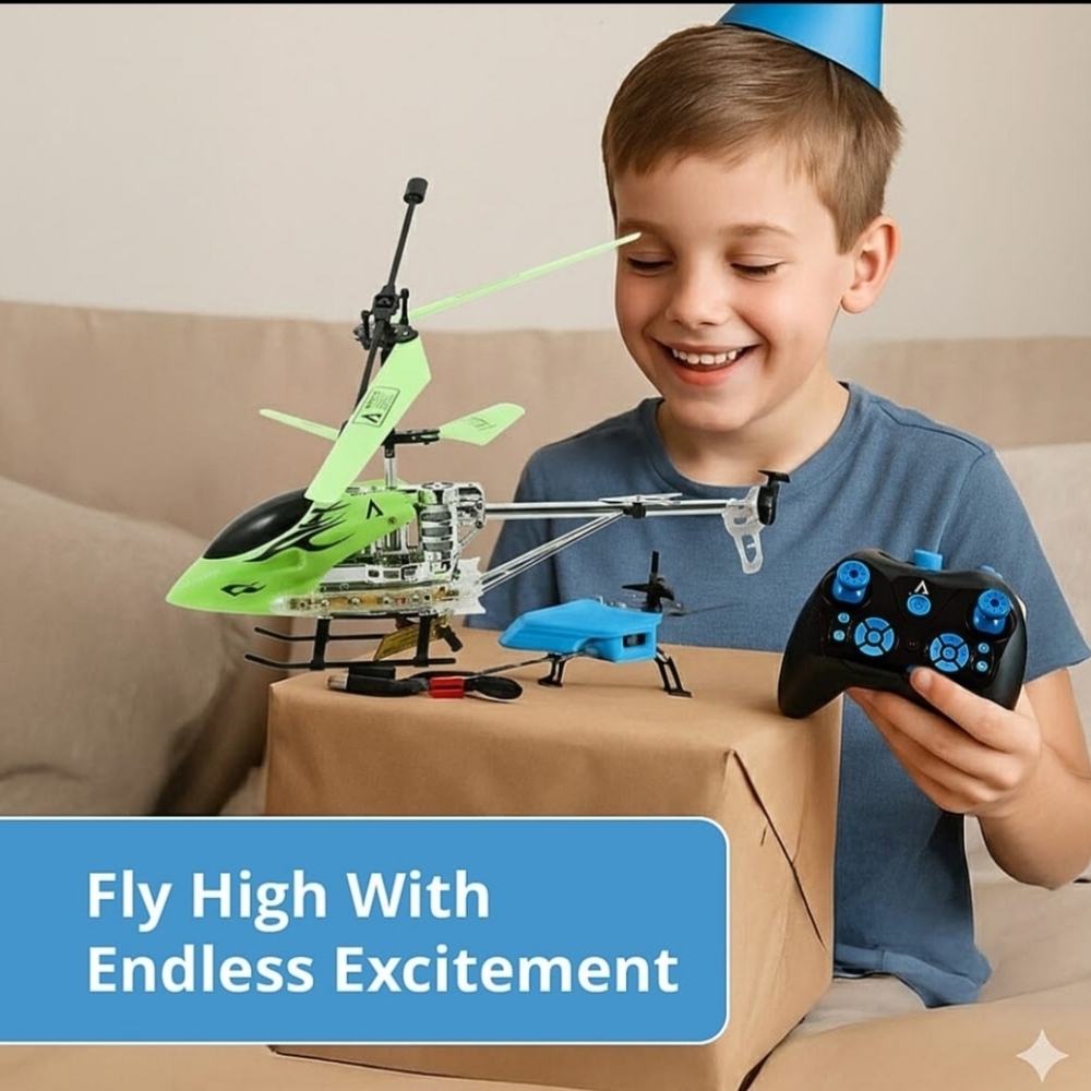 Green Remote Control Helicopter - Picture 4 of 6